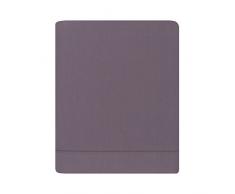 Filocolore SAB1Â Drap pour lit, Coton PeignÃ©, Mauve, Individuel, 32Â x 27Â x 2.2Â cm