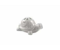 Villa dEste Home Tivoli Happy Garden Bougeoir, céramique, Gris, 13.5 x 8,8 x 18,8 cm