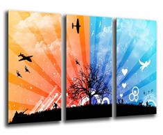 Tableau Moderne Photographique, Impression sur bois, Image dart abstrait, 97 x 62 cm, ref. 26143