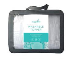 Snuggledown 6392SNG02 Surmatelas, Microfibre, Blanc, Simple