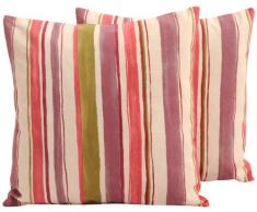 Max Winzer 61105444 Charlotte Coussin dÃ©coratif Tissu structurÃ© Violet/rayures 40 x 40 cm