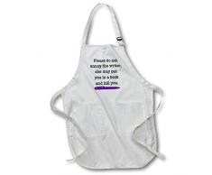 3dRose Veuillez NE Pas Contrarier Le Graveur VioletÂ âÂ Longueur complÃ¨te Tablier, 22Â par 76,2Â cm, Noir, avec Poches (APR 223959Â _ 4)