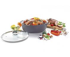 KRÃGER 23038O Sauteuse, Fonte daluminium, Noir, 38 cm