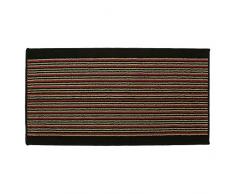 JVL Vigo rayé Soutenu Lavable en Machine dentrée de Couloir Tapis, Polypropylène/Latex, Rouge, 110 x 57 x 1.2 cm