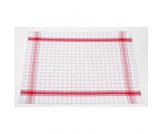 Lot de 6 torchons Dobby CHRYSTELLE ROUGE