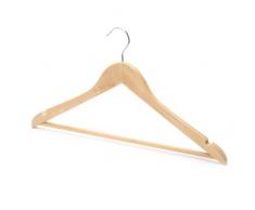 Shopfitting Warehouse Grande 44Â cm vÃªtement Manteau cintres avec Barre pour Pantalon, Bois Naturel, Lot de 100