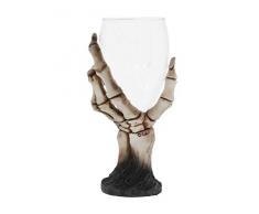 Nemesis Now D4221M8 Last Toast Goblet Verre à vin Ivoire Résine avec acier inoxydable 16,5 cm