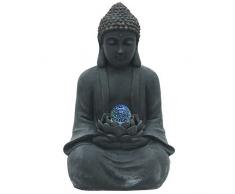 Europalms 61569 Fontaine, Bouddha avec Magic Ball, Gris