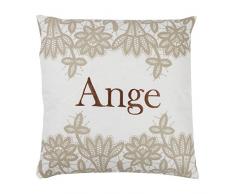 Thedecofactory 400546 Coussin, Coton, Blanc, 40 x 40 x 3 cm