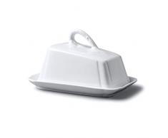 WM Bartleet & Sons 1750 T305 Plat Ã fromage traditionnel en porcelaine avec couvercle Blanc 23 cm