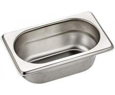 Decora Table en Acier Inoxydable PoÃªle 1/9, 10Â x 17Â x 6.5Â cm, Argent