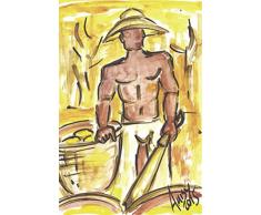 Scenolia Tableau Verre Acrylique RECOLTE ANDIROBA 60 x 90 cm | DÃ©coration Murale Design Fait en France