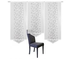 Home Fashion 088627â0101Â 160Â x 57Â cm Panneau Coulissant Jacquard Set, Plastique Blanc, 125Â x 57Â cm