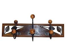 IMEX EL ZORRO Cintre Double avec Trois Positions, Bois, Marron, 18Â x 50Â x 9.5Â cm