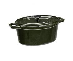 AmazonBasics Cocotte en fonte Ã©maillÃ©e ovale de haute qualitÃ© 5,9 L - Vert (Deep Hunter Green)