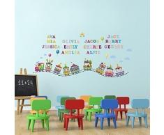 Walplus Autocollant Mural Cirque NumÃ©ro Magique Lettres Amovible Art DÃ©calques Vinyle Maison DÃ©coration DIY Vivant Chambre Bureau Papier Peint DEnfants Cadeau, Multicolore