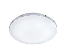 Trio Leuchten Plafonnier LED Apart, chromÃ©, abat-jour acrylique, Silber, WeiÃ 18 wattsW