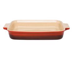 Le Creuset, Plat Rectangulaire en Céramique, 24 x 32 cm, Pour 6 Portions, Cerise