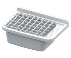 Adventa, Vasque Murale en rÃ©sine pour extÃ©rieur, avec Grille, 59 x 39 x 28 cm - Blanc