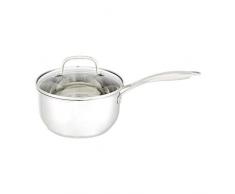AmazonBasics Casserole sauciÃ¨re en inox avec couvercle, 2,4Â litres