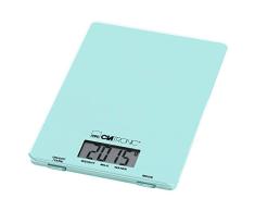 Clatronic KW 3626 Balance de cuisine extra plate en verre avec Ã©cran LCD Vert menthe 5 kg