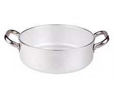 Pentole Agnelli ALMR110660 Casseroles Professionnelles en Aluminium de 5 mm, Casserole cylindrique à Faible rayonnement, 60 L