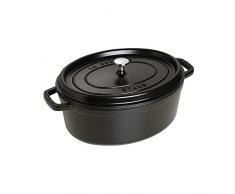 La poussière 7 Quart ovale Cocotte, Black by La Poussière