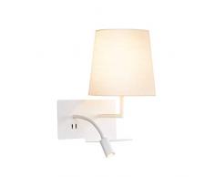 SLV SOMNILA Flex Applique murale LED dintérieur 3000 K Blanc Version droite avec port USB