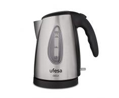Ufesa HA7910 - Bouilloire, 2200W, 1,7L, Indicateur de niveau deau, Interrupteur marche/arrÃªt, Quatre systÃ¨mes de sÃ©curitÃ©, Plaque chauffante en acier inoxydable, Filtre anti-calcaire amovible