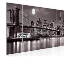 Tableau decoration murale La ville de New York 200 x 80 cm - XXL Impression sur Toile Salon Appartment 5 Parties - prÃªt Ã accrocher - 606755c