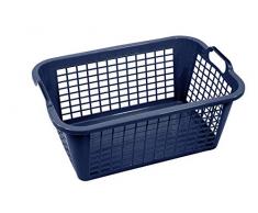 Cosy & Trendy 303014B Panier à linge rectangle -Bleu Foncé-60cm