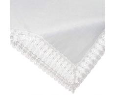 Eurofirany Chemin de Table en Verre trempÃ© Blanc 85 x 85 cm