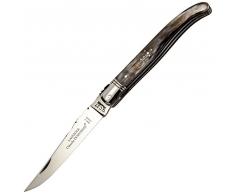 Claude Dozorme 1.60.140.64MI Couteau de Poche Laguiole 12cm Manche Corne Noire mitre INOX