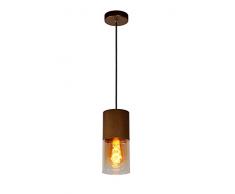 Lucide 74410/01/62 Suspension, Verre, 60 W, Ambre, Cuivre