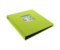 Goldbuch Album Photo avec DÃ©coupe, Bella Vista, 30 X 31 Cm, 60 Pages Noires avec Glassine Diviseurs, Lin, Vert 27976