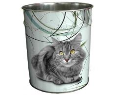 Corbeille en Acier 28/100, 12 L, Chat