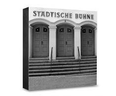 COGNOSCO HG-HD114 Tableau Mural en Bois avec Photo darchitecture Heidelberg Noir/Blanc 15 x 15 cm