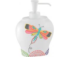 Gedy Grazia Distributeur de Savon, résine, Blanc, 7,3 x 12 x 17