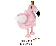 ROYMAR Peluche Flamenco avec Couronne Tirelires Décoratives Meubles Stickers Décoration de Maison Unisexe Adulte, Multicolore (Multicolore), Unique