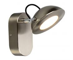 AEG aega191107 A +, letora LED Spot mural, Lumière, orientable, 500 lumens indirect, Aluminium, 5 W, intégré, nickel, 16,4 x 11,6 x 13 cm