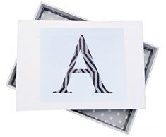 White Cotton Cards Alphabetics Initiale dun Mini Album Photo, Multicolore