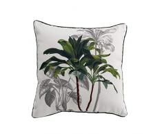 douceur dinterieur TROPI Palmy Coussin Passepoil, Multicolore, 40 x 40 CM