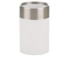 kela 18666 Gobelet Lino en Plastique Blanc, 7 x 7 x 10,5 cm