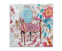 Arte Dal Mondo AS301X1 Chaise Tableau Modern Peint à la Main sur Toile avec Chassis, Multicolor, 60x60x3,5 cm