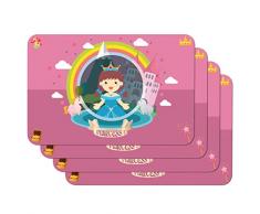 Venilia Set de table princess, 45 x 30 cm, 4 pcs, antidérapant résiste à la chaleur et fait, Polypropylène, 59109