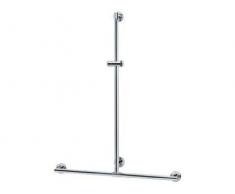 Keuco Plan Care Robinet de Douche avec Barre de Douche ChromÃ©, Aspect INOX, 982/1263 mm