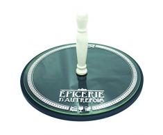 Saveur et Degustation KA1535 Plateau Rond DE Presentation 32CM Coloris ALEATOIRE, Verre, Rouge/Gris