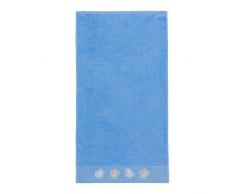 Sancarlos Feuilles Serviette, 100% Coton Ã©ponge, Bleu, Bain