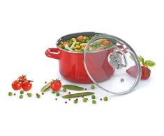 KRÃGER 31724 RO Cocotte Rom 24 cm, Ãmail, Rouge