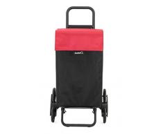 GARMOL Chariot de Courses 48L Noir/Rouge